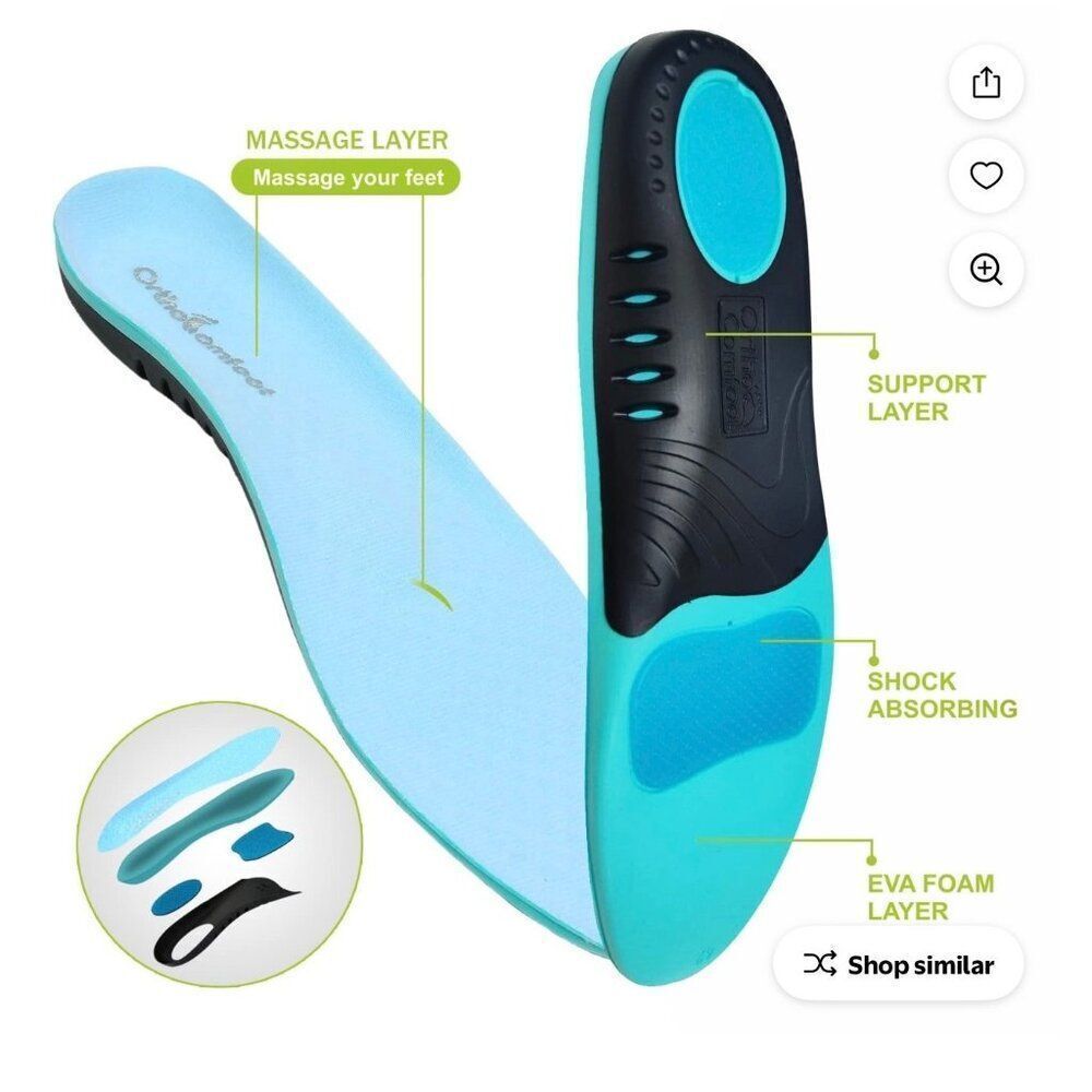 OrthoComfoot Slip-on Shoes With Arch Support in Blue, Multi-colored Woven Sz 10 - Picture 12 of 13